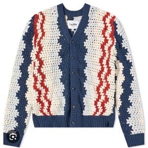Corridor Men’s hand knit grandpa crochet cardigan